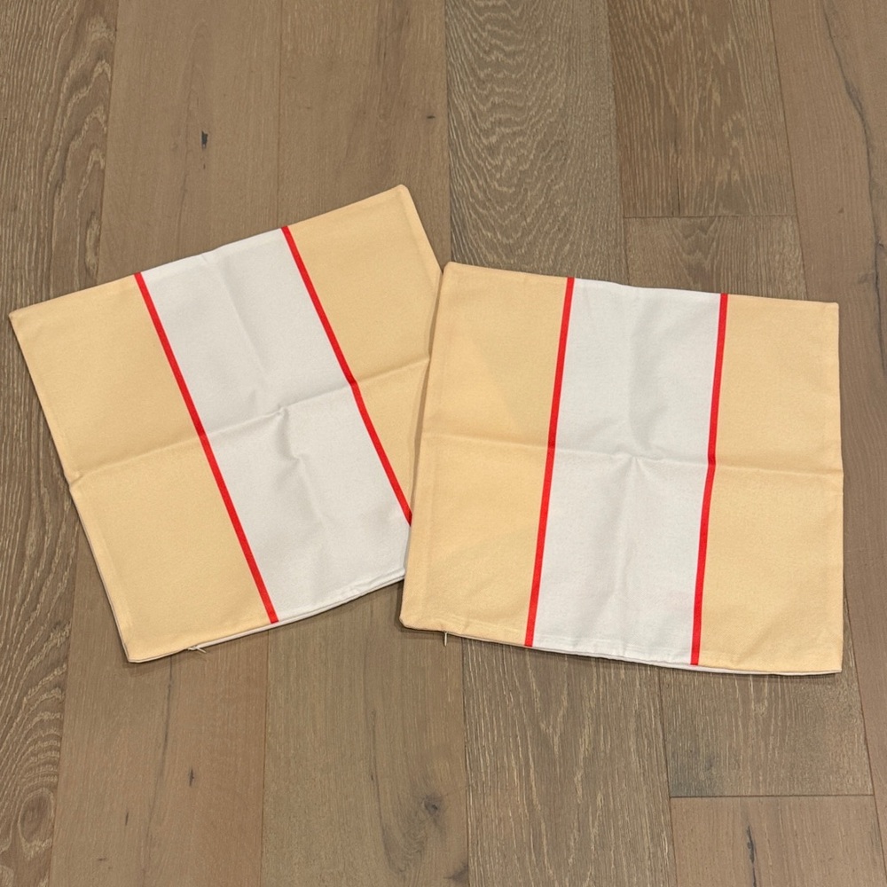NWOT Set of 2 Bravocon x State Farm Pillow Cases Yellow Red White